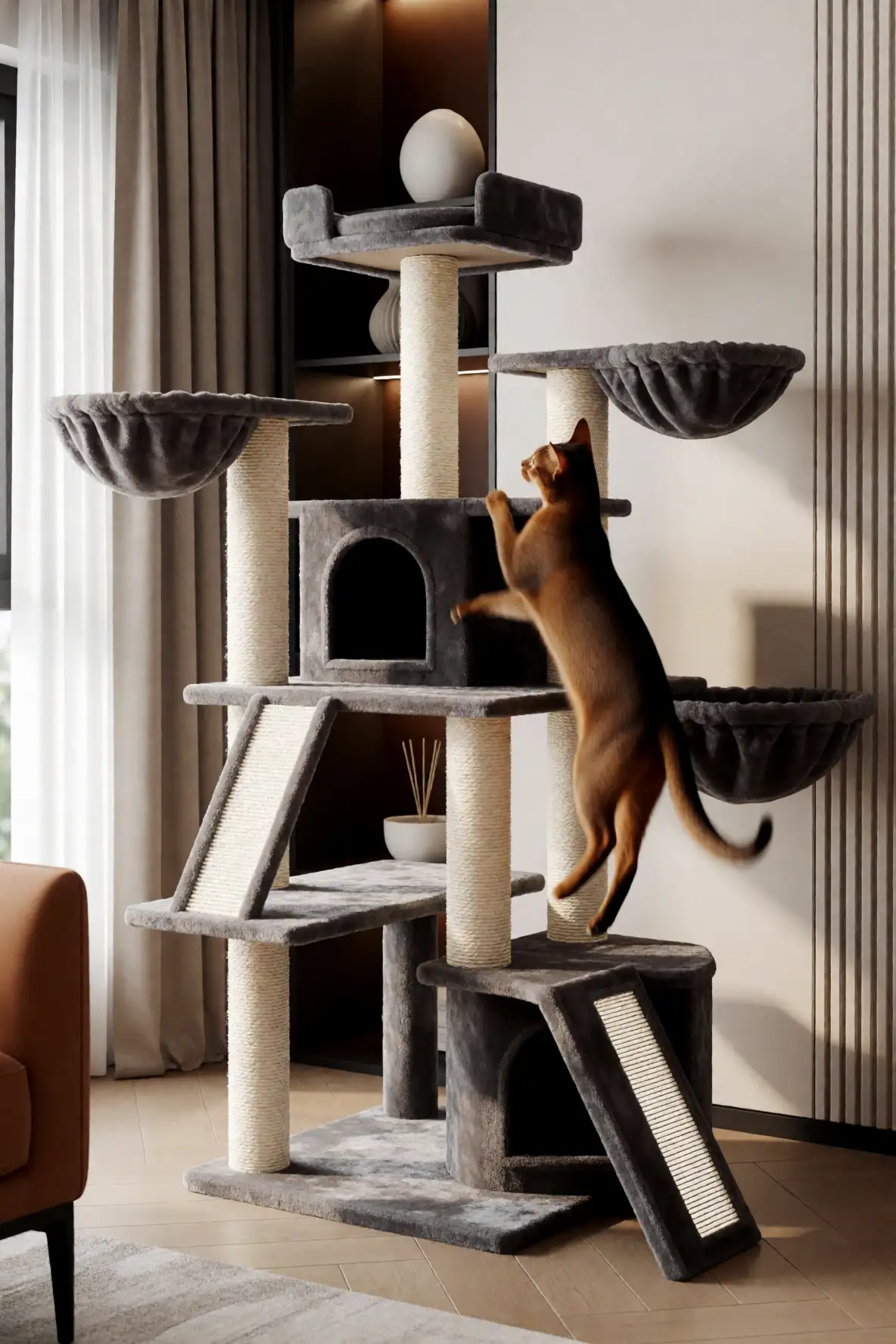 Best Cat Trees & Furniture for Abyssinians (Sized for Their Weight)