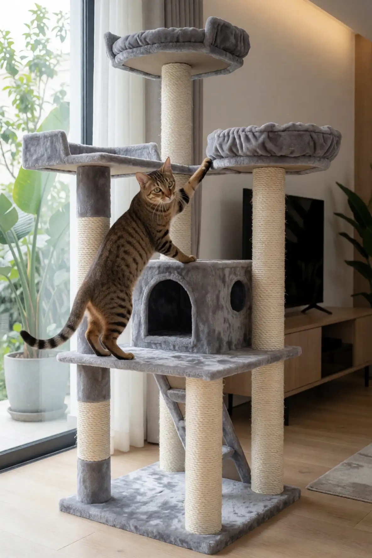 Best Cat Trees & Furniture for Chausies (Sized for Their Weight)