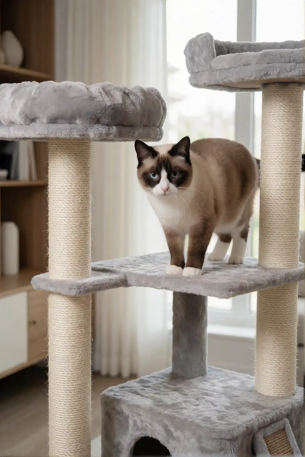 Best Cat Trees & Furniture for Snowshoes (Sized for Their Weight)