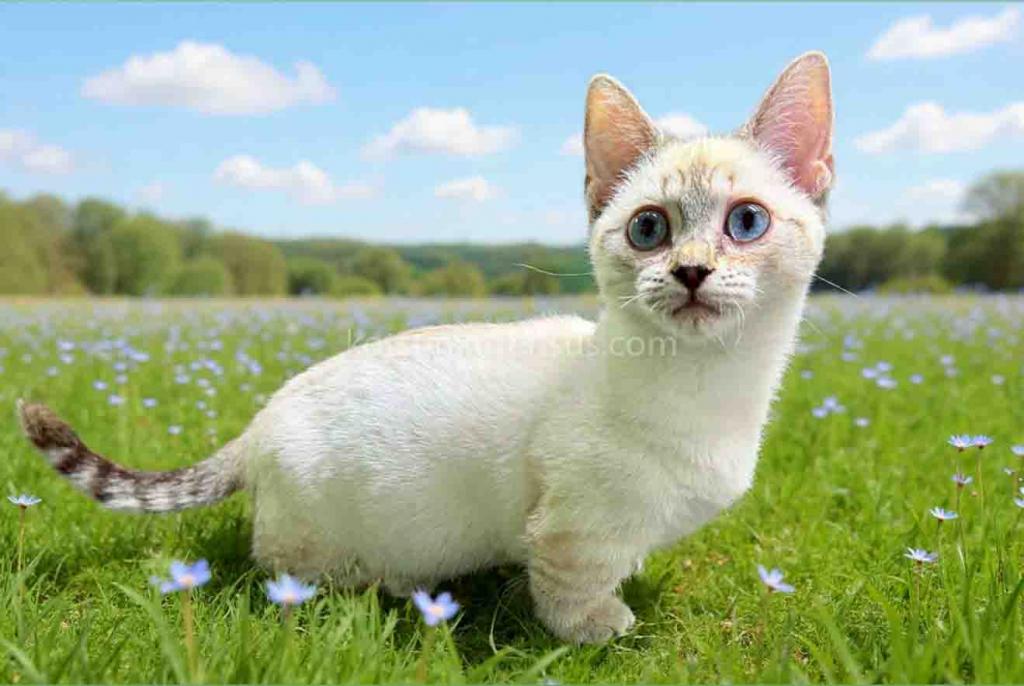 Ruffles Blue Eyed Munchkin Genetta Short Legs photo 4