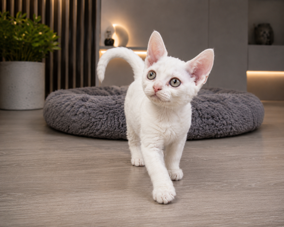 Devon Rex White Female