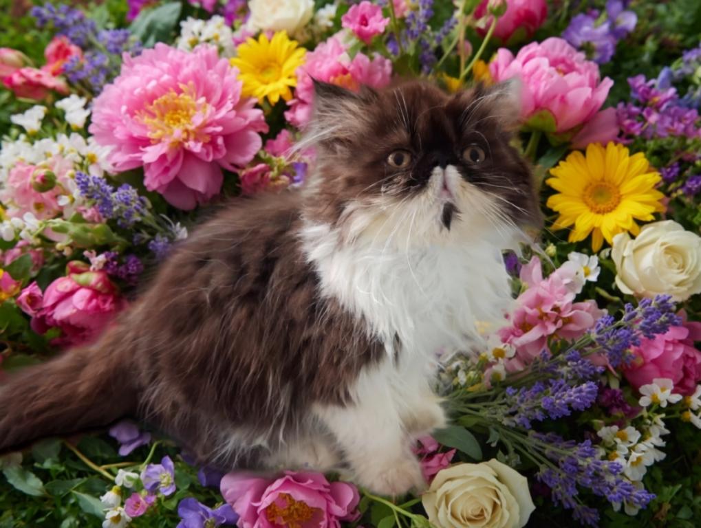 Chocolate Bicolor Female Persian Kitten photo 1